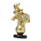 thumbnail image 2 of Estatua De Elefante De Resina, Pelota De Juego Hecha A Mano, Regalo Moderno, Estatuilla De Animal De Escritorio Dorada, 2 of 5
