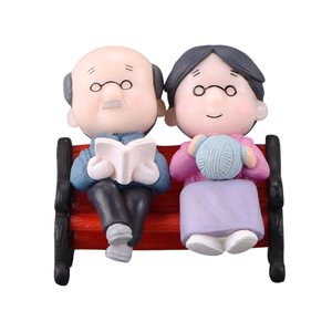 Magideal - Figuritas De Pareja De Ancianos, Decoración, Regalo De Aniversario, Lindo Regalo Del Día De San Valentín De 2X2 Pulgadas Para Estantería, Decoración Estilo B