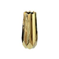 Mc Group - Jarron De Ceramica Nordico Decorativo Talla M, Color Dorado Medida 20* 7