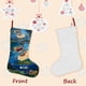 thumbnail image 3 of Piña y Pony Tema: Calcetines de Navidad, fino lino blanco para colgar en escaleras y chimenea, decoración navideña para el hogar, regalo de Navidad.54cm×38cm, 3 of 5