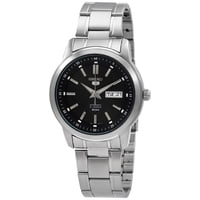 Seiko - Reloj Para Hombre 5 Automatic Con Esfera Negra Snkm87