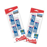 Bloque De Polímero De Alta Calidad Eraser Pentel, Grande, Blanco, Paquete De 6 Unidades Zeh10Bp3P2