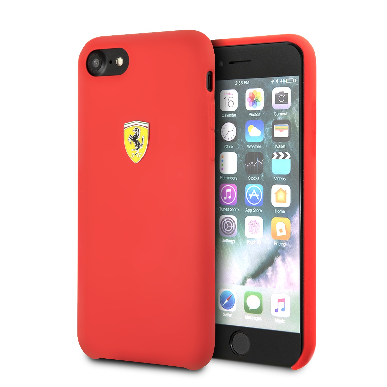 Carcasa Ferrari P/ Iphone 7/8 Silicona Rojo