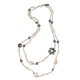 thumbnail image 4 of Collar De Cuentas De Doble Capa Para Mujeres Y Niñas, Collar Llamativo, Collar Largo Gris, 4 of 5