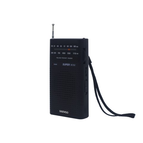 Radio De Bolsillo 2 Banda Am/Fm Negro Daewoo Di-213