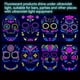 thumbnail image 2 of Funny Halloween Death Fluorescent Tattoo Sticker Face Sticker Undead Ghost Day Scar Tattoo Sticker, Temporary Tattoo Sticker The Day Of Dead Halloween Makeup, 2 of 2