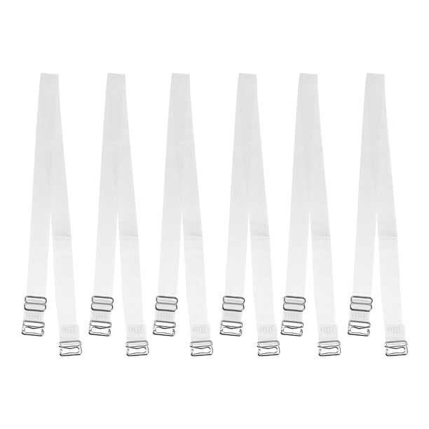 Bargains Únicos 3 pares de tirantes de sujetador invisibles ajustables antideslizantes transparentes con gancho de acero inoxidable 3 pares-1.5 cm