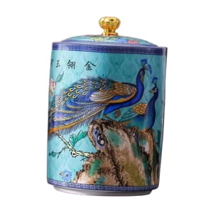 Bothyi - Contenedor De Almacenamiento De Té, Bote De Té De Cerámica Esmaltado Para Azúcar, Café, Té Suelto, Azul Claro