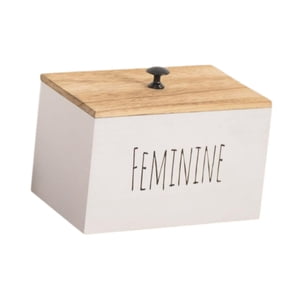 Magideal - Contenedor Para Cápsulas De Lavandería, Soporte Para Tampones, Decoración Rústica De Estilo Rústico Con Tapa, Dispensador De Toallitas Para Secadora, Blanco