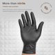 thumbnail image 3 of Guantes de Nitrilo SUPER+ 8 mil Textura Diamante Negro 50 uds (M), 3 of 7