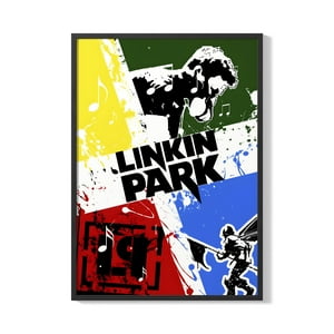 Creango - Cuadro Poster Enmarcado Linkin Park Decorativo