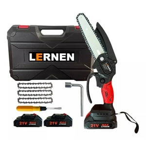 Lernen - Motosierra Podadora Eléctrica 6 Pulgadas + 2 Baterías