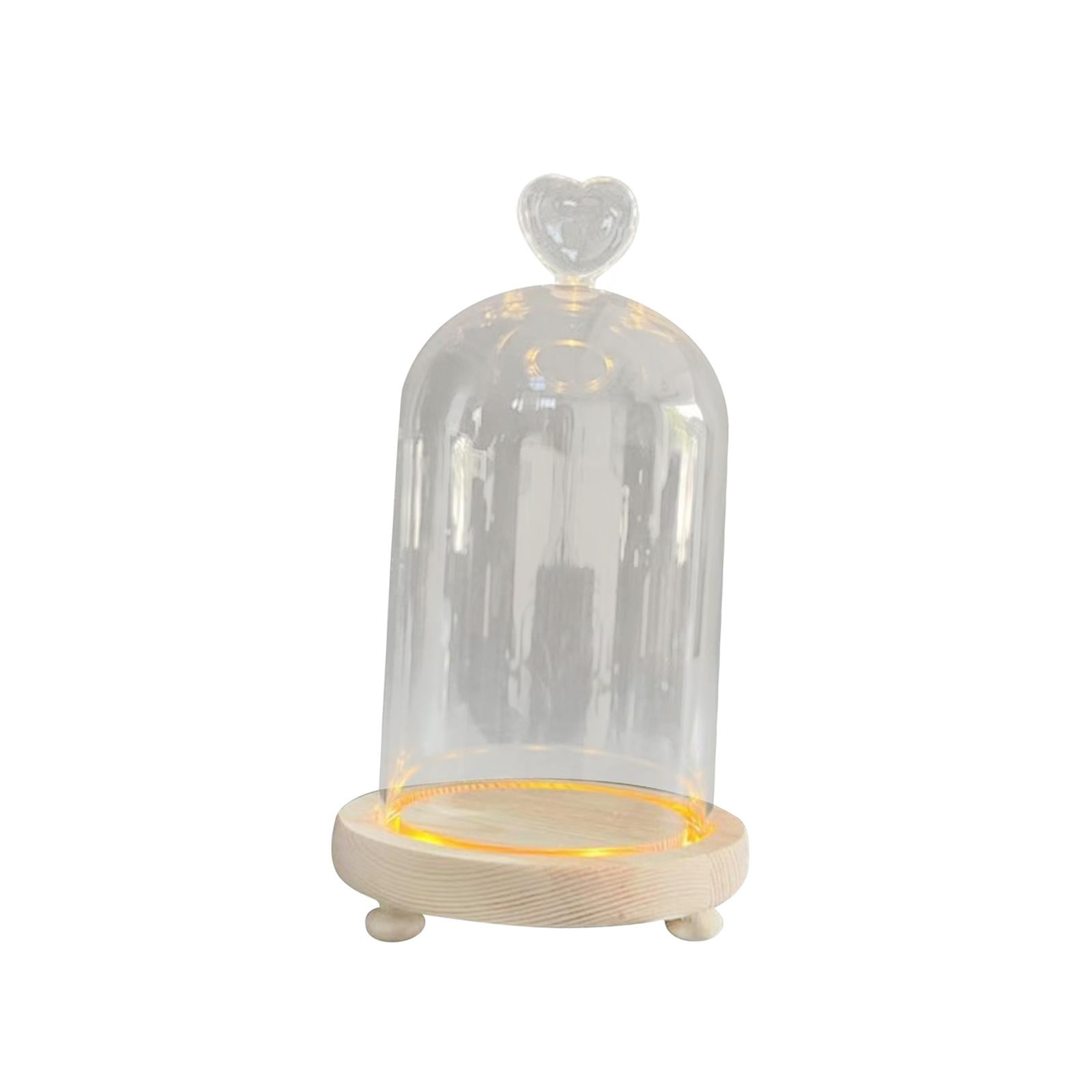 Bothyi - Campana De Cristal Cúpula Flores Eternas Cúpulas De Cristal Vitrina Cúpula Transparente Cloche Corazón