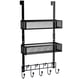 thumbnail image 1 of 1pc Door Hanger Organizer, Over The Door Towel Rack, Use For Hanging Coat, Bag, Hat, With 2 Baskets And 9 Hooks For Bathroom, Bedroom, Living Room, Easy Installation No Need Screws, 1 of 4