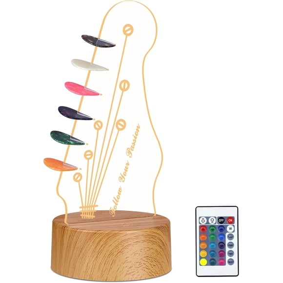Soporte para púas de guitarra VGJ Light Up, 16 colores luminosos con LED