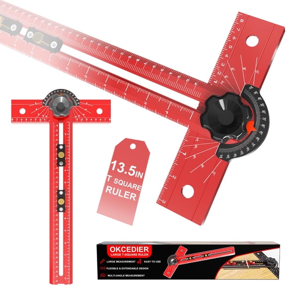 Escuadra En T Para Carpintería Regla Ajustable De 34 Cm