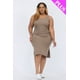 thumbnail image 2 of Vestido de Tirantes Acanalado con Aberturas Laterales, Diseñado para Tallas Grandes., 2 of 10