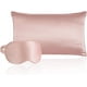 thumbnail image 1 of Funda de almohada de seda natural con antifaz, 100 % seda morera de grado 6A, 1 of 5