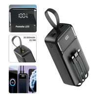 Bateria Portatil Aspor 30000Mah A317 Powerbank Multipuertos