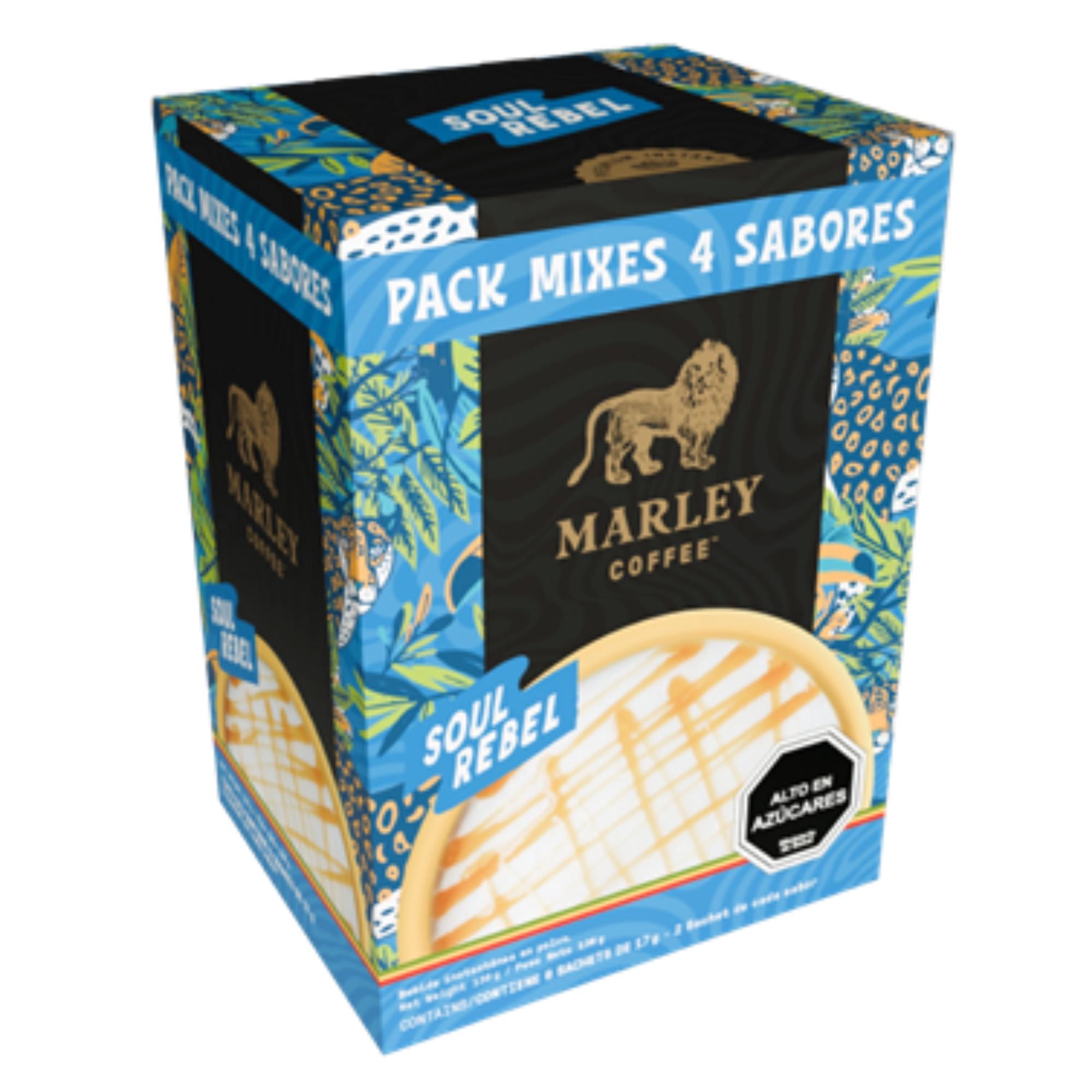 Café Soul Rebel Mix Sabores Pack 4 Caja 160 g Marley Coffee