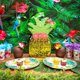 thumbnail image 2 of Piñata, panda azul, piña, fiesta de luau hawaiano, 42 x 25 x 8 cm, 2 of 6