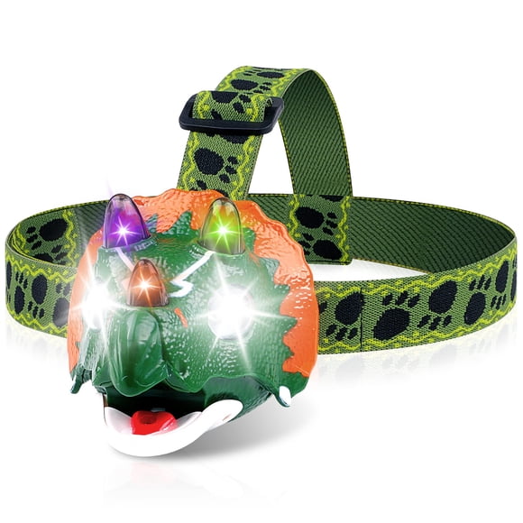 Linterna frontal TIGTECGAME Triceratops LED Dinosaur para niños