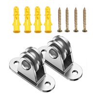 Magideal - 2 Piezas De Bloque De Polea De Elevación Silenciosa, Carga De Rodillos, Rodamiento Dúplex De 176Lb Para Uso En Interiores Y Exteriores, Multifuncional