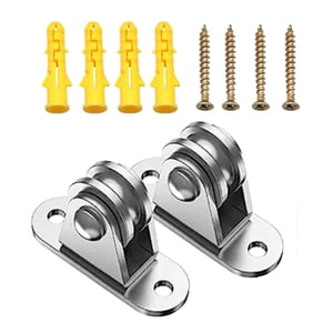 Magideal - 2 Piezas De Bloque De Polea De Elevación Silenciosa, Carga De Rodillos, Rodamiento Dúplex De 176Lb Para Uso En Interiores Y Exteriores, Multifuncional