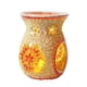 thumbnail image 1 of Quemador De Aceite De Vidrio De Mosaico Portavelas Cera Derretida Decoración Del Hogar Naranja, 1 of 3