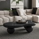 thumbnail image 1 of 40 Inch Cloud Shaped Coffee Table with 3 Ball Legs for Living Room, Black, 1 of 3