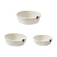 thumbnail image 5 of Juego de 3 cestas pequeñas tejidas con cuerda de algodón para decoración del hogar, cuenco para ropa sucia, fruta nórdica, controles remotos, bandeja Blanco, 5 of 5