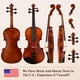 thumbnail image 2 of Juego de violines PHOENIX 4/4 de tamaño completo de madera maciza para principiantes, 2 of 3