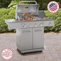 Kenmore - Parrilla A Gas 4 Quemadores + Sellador Lateral - Acero Inoxidable®