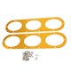 thumbnail image 1 of Panel de difusor de desvío de aire de parachoques trasero de aluminio universal 2X dorado de 3 orificios, 1 of 5