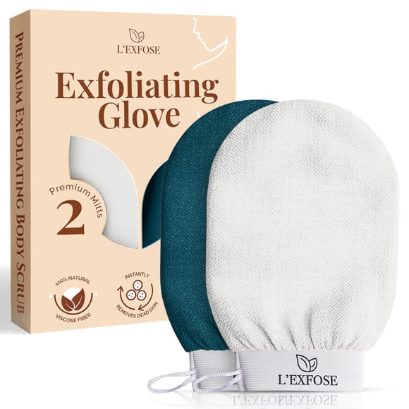 Guante Exfoliante L'Exfose 2 uds Viscosa 22x15 cm