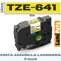 Genérico - Cinta Tze-641 Para Rotuladora Brother 18Mm X 8M
