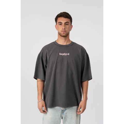 Hooked Brand - Polera Boxy Fit Gris Xl - All In