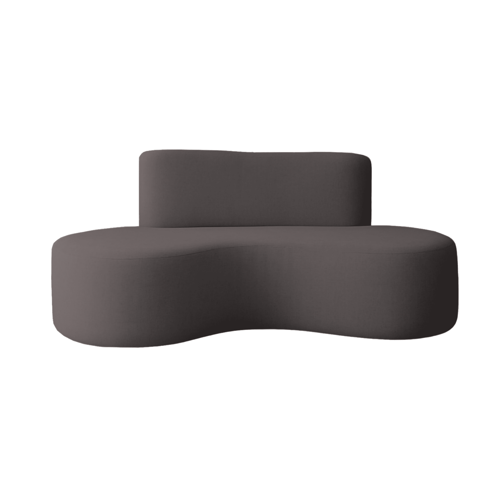 Mueblart - Sofá Tipo Órgano Curvo Moderno Lino Gris