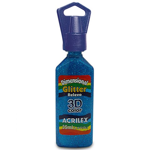 Acrilex - Dimensional Glitter Relieve 3D 35 Ml Verde
