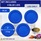 thumbnail image 2 of Tapa Klare Ware para Recipientes de Vidrio de 2 Tazas Azul - Pack de 4, 2 of 8