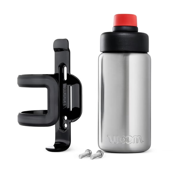 Botella de Agua woom Glug de Acero Inoxidable 500ml con Soporte para Bicicleta