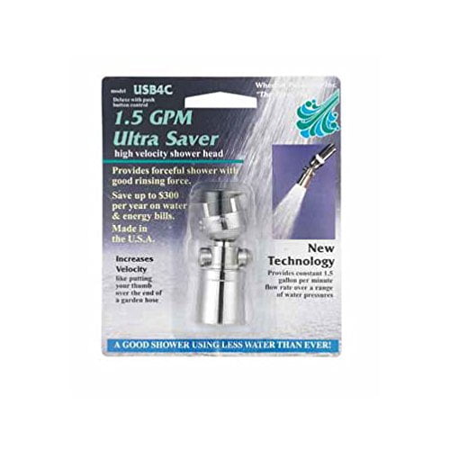 Cabezal de ducha Whedon USB4C de 1.5 galones por minuto que ahorra agua