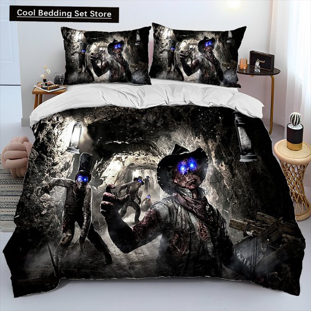 Printing Game Call of Duty Comforter Bedding Set,Duvet Cover Bed Set Quilt Cover Pillowcase,king Size Bedding Set Kids Bed Sheets
