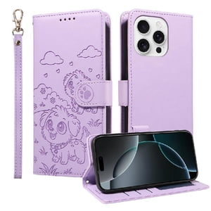 Funda Billetera Foxdock Compatible Con Iphone 16 Pro Max, Diseño Perrito Tierno, Ranuras Para Tarjetas Y Soporte Plegable