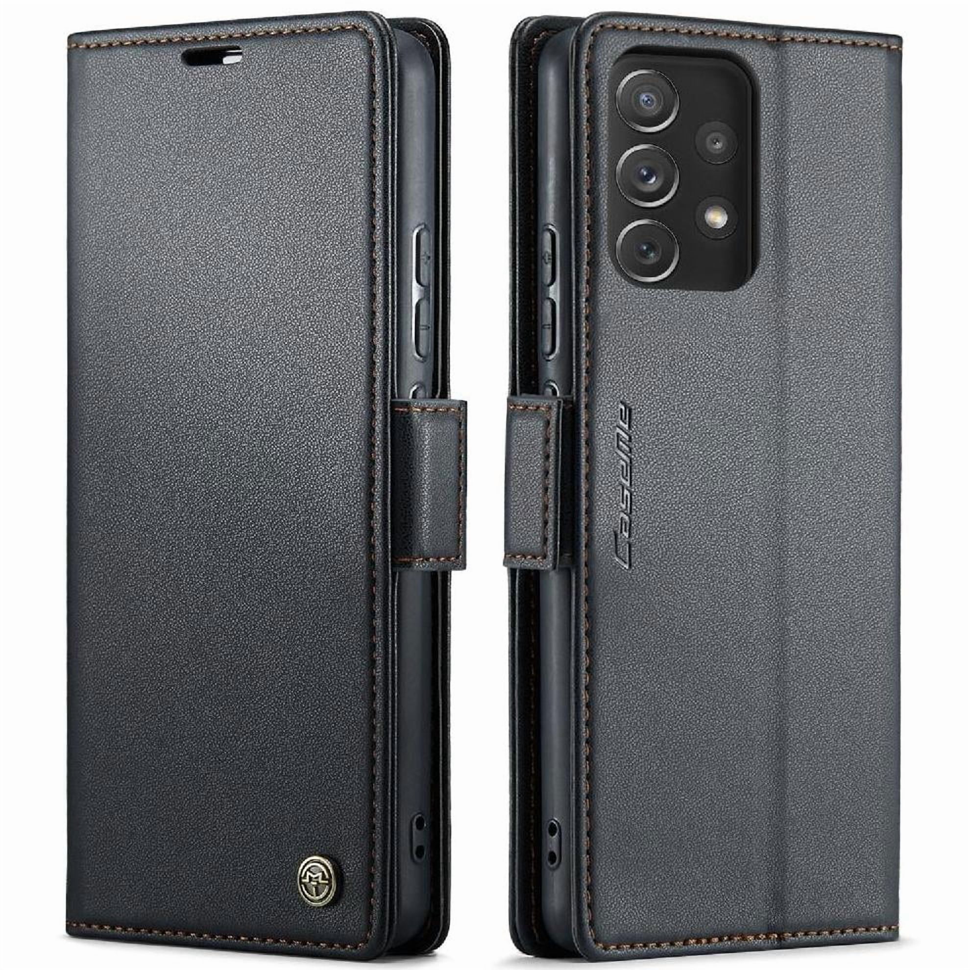 Case Me - Caseme Tipo Cartera Samsung Galaxy A72 Con Cierre Magnético, Rfid, Tarjetero, Soporte, Carga Inalámbrica