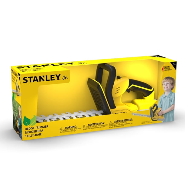 Cortadora de setos de juguete roja, caja de herramientas Stanley Jr, funciona con pilas