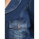thumbnail image 5 of INSPIRE CHIC Chaqueta de Mezclilla Recortada para Mujer 2026 Chaquetas de Jean de Manga Corta de Moda Bolero Shrug 2XL Azul, 5 of 6