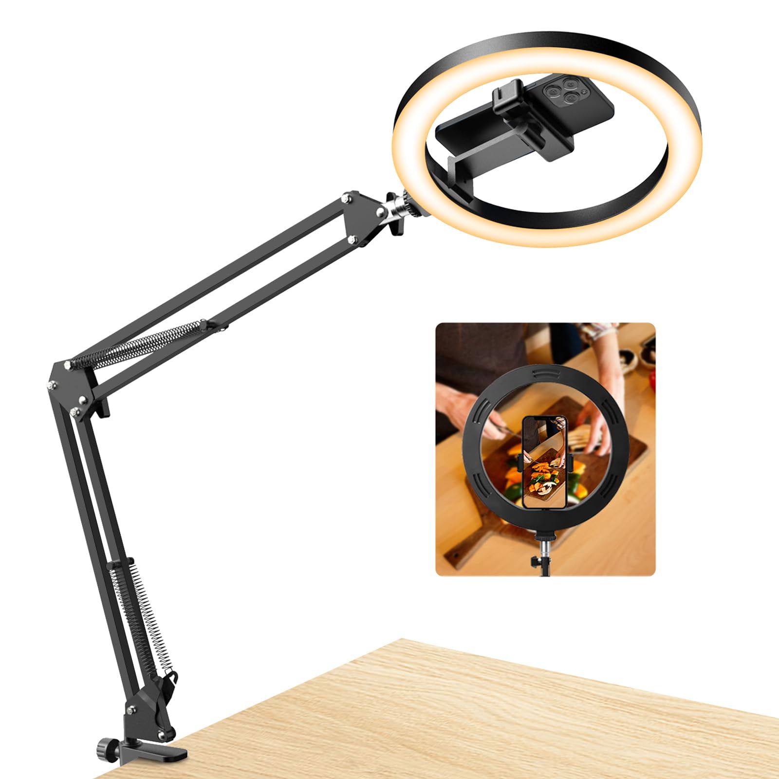 Funda Ring Light Evershop Upgrade Con Soporte Y Soporte Para Teléfono