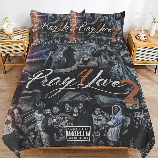Rod Wave Bedding Set Duvet Cover Comfortable and Lightweight Cartoon Bedding 3 Piece Bed Set