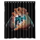 thumbnail image 1 of Cortina de ducha suave de los Miami Dolphins, juego de cortina de baño con ganchos, tamaño 60 x 72 pulgadas, 1 of 3